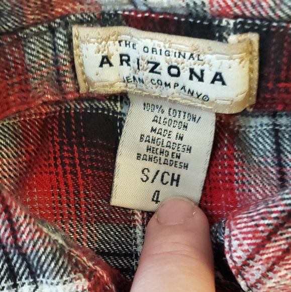 Arizona jean company red flannel ruffle top 4 - Picture 3 of 3